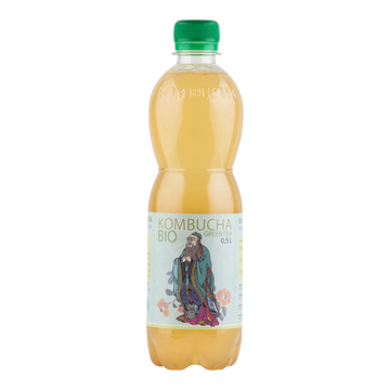 Bio Kombucha Zelený čaj 500ml Stevikom